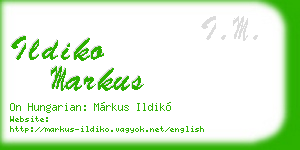 ildiko markus business card